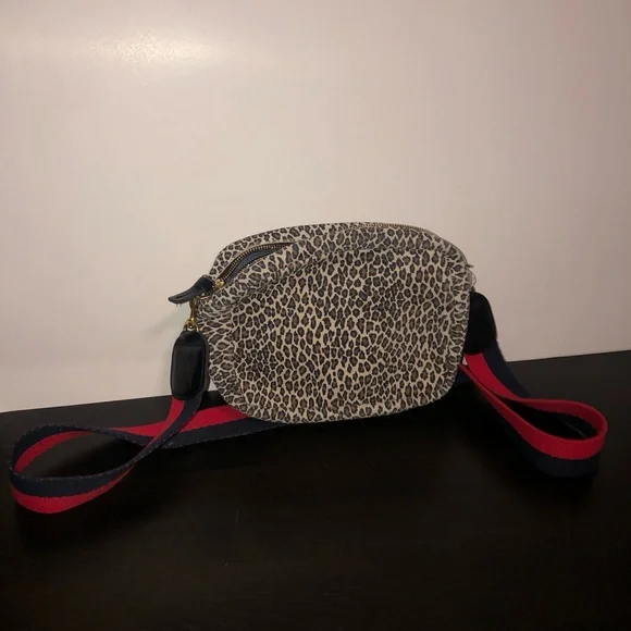 Waist Bags Clare V Leopard Tote Clare MIDI Sac Leopard Print